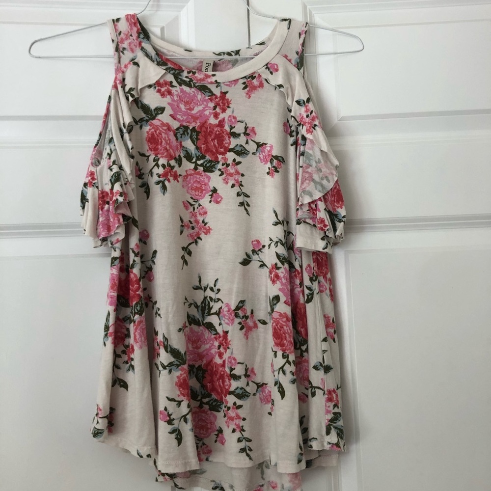 white floral shirt
